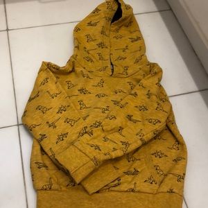 Crafted hooded sweatshirt with dinosaurs like new